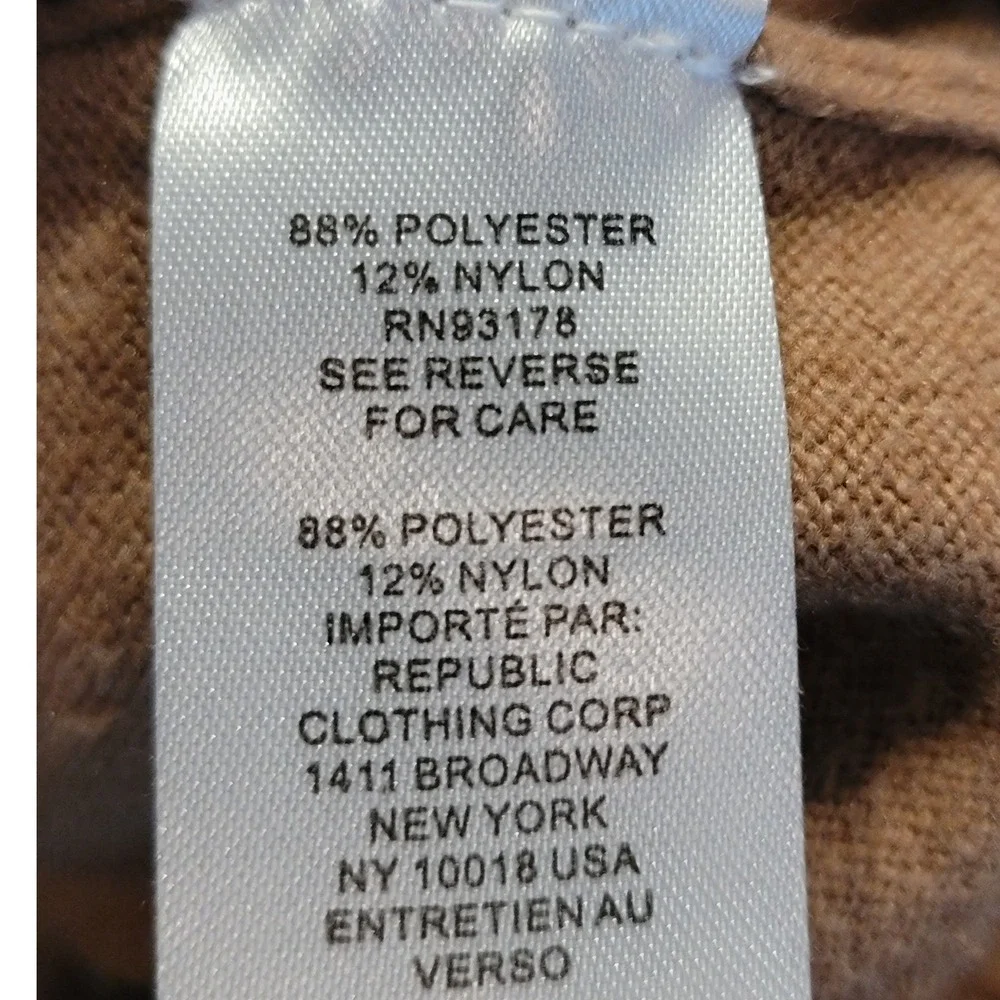 Tahari Womens Tan Black Windowpane Grid Crewneck Pullover Sweater Size Large - Picture 6 of 7